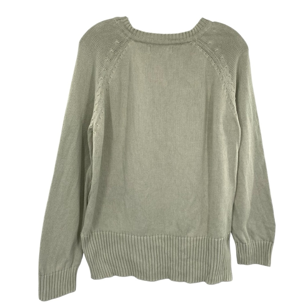 Anthropologie Able Organic Cotton Sage Green Chunky Knit Sweater - Picture 7 of 7